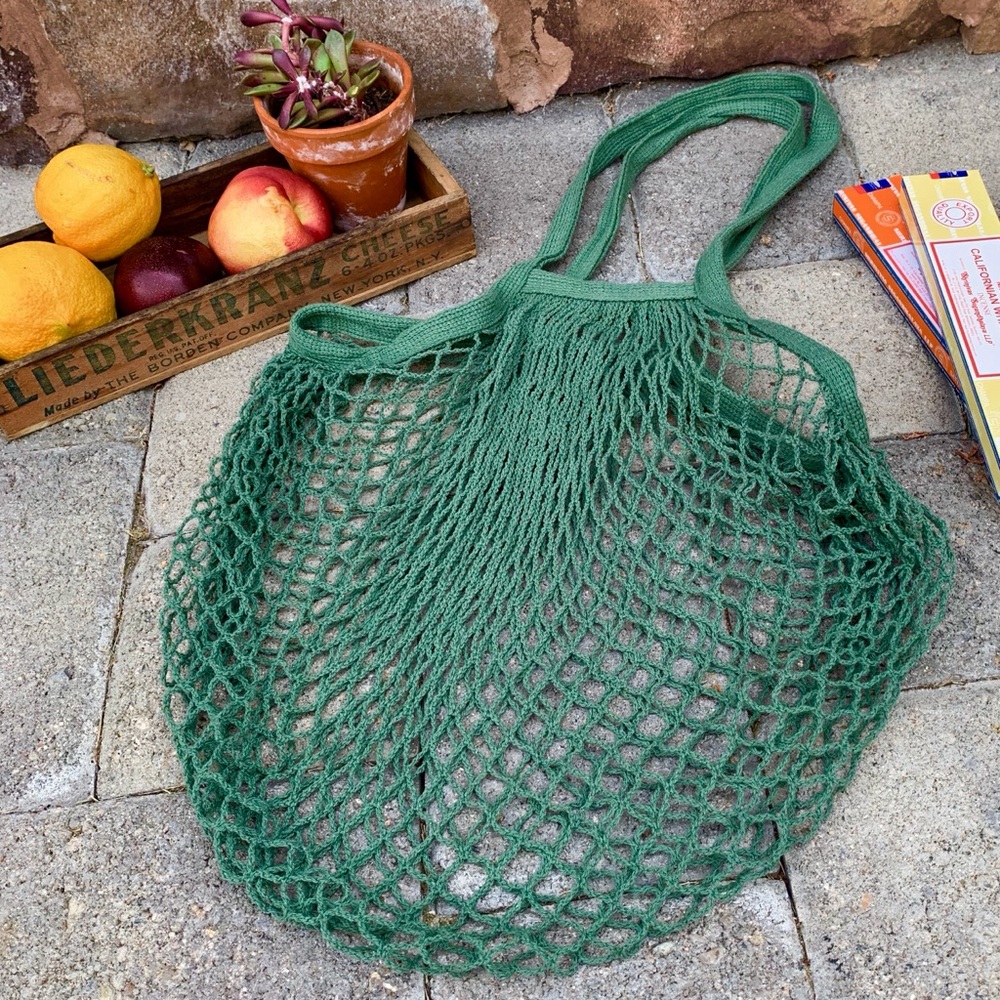 🌿LONG HANDLE FRENCH MARKET NET STRING BAG🌿